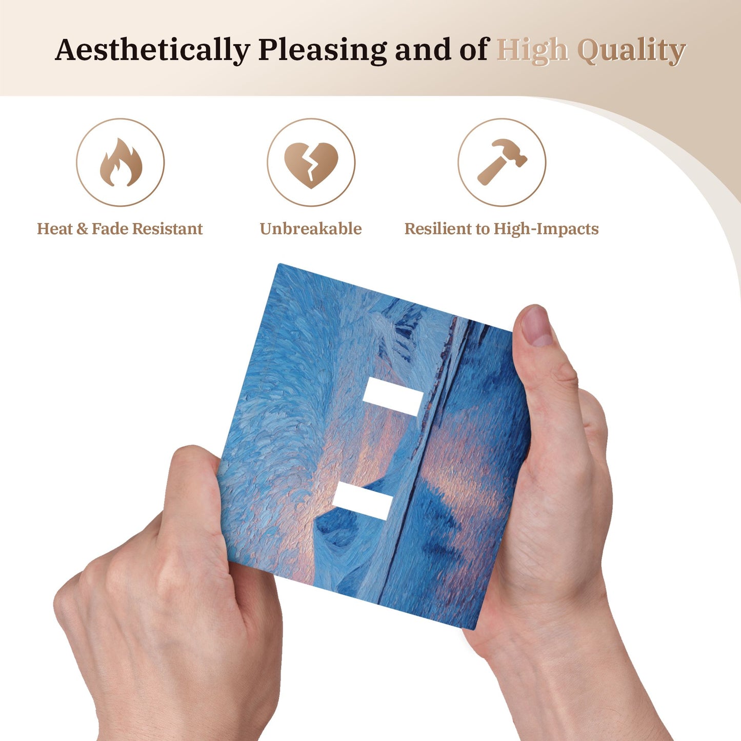 Modern Art Leather Texture Double Toggle Light Switch Plate Decorative Wall Cover
