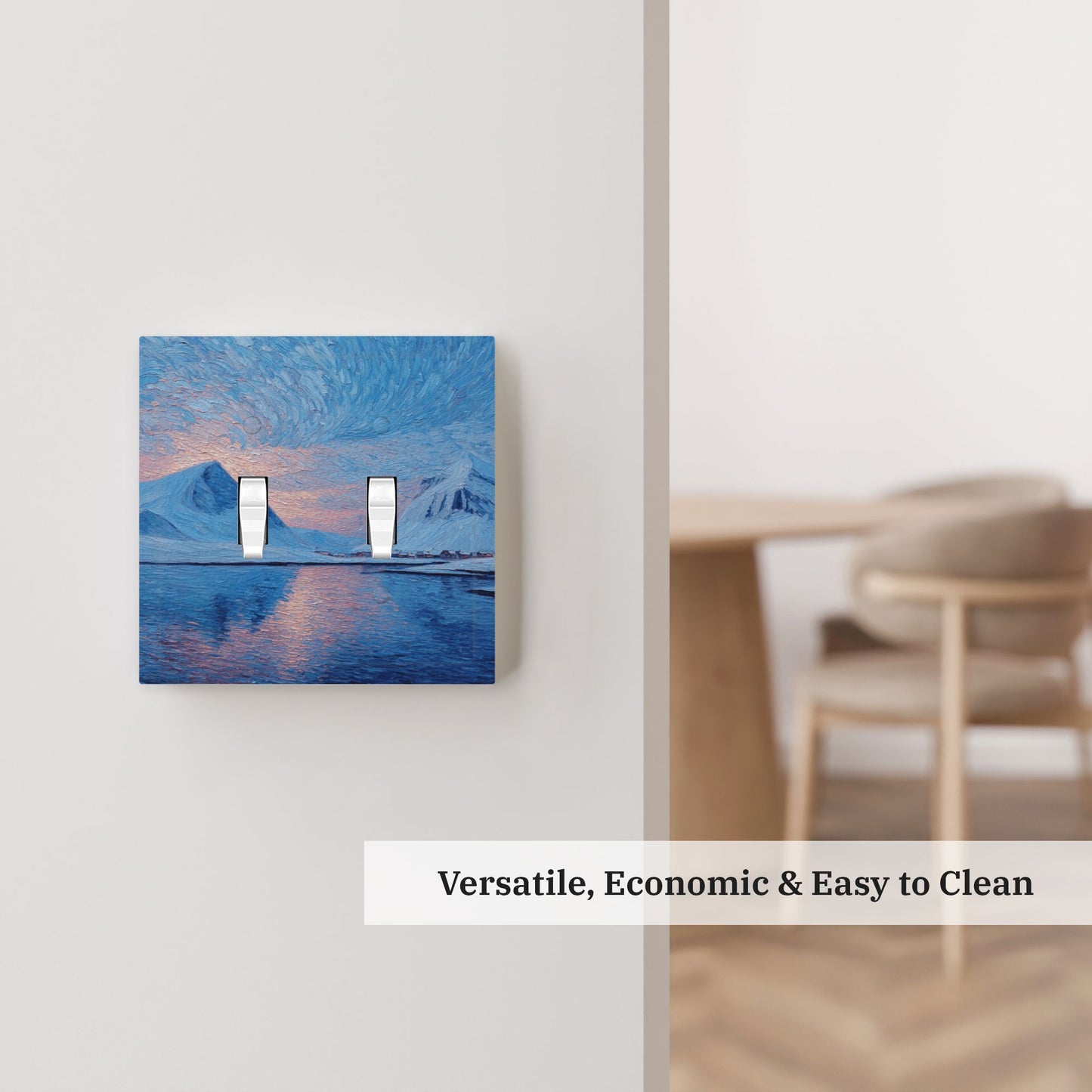 Modern Art Leather Texture Double Toggle Light Switch Plate Decorative Wall Cover