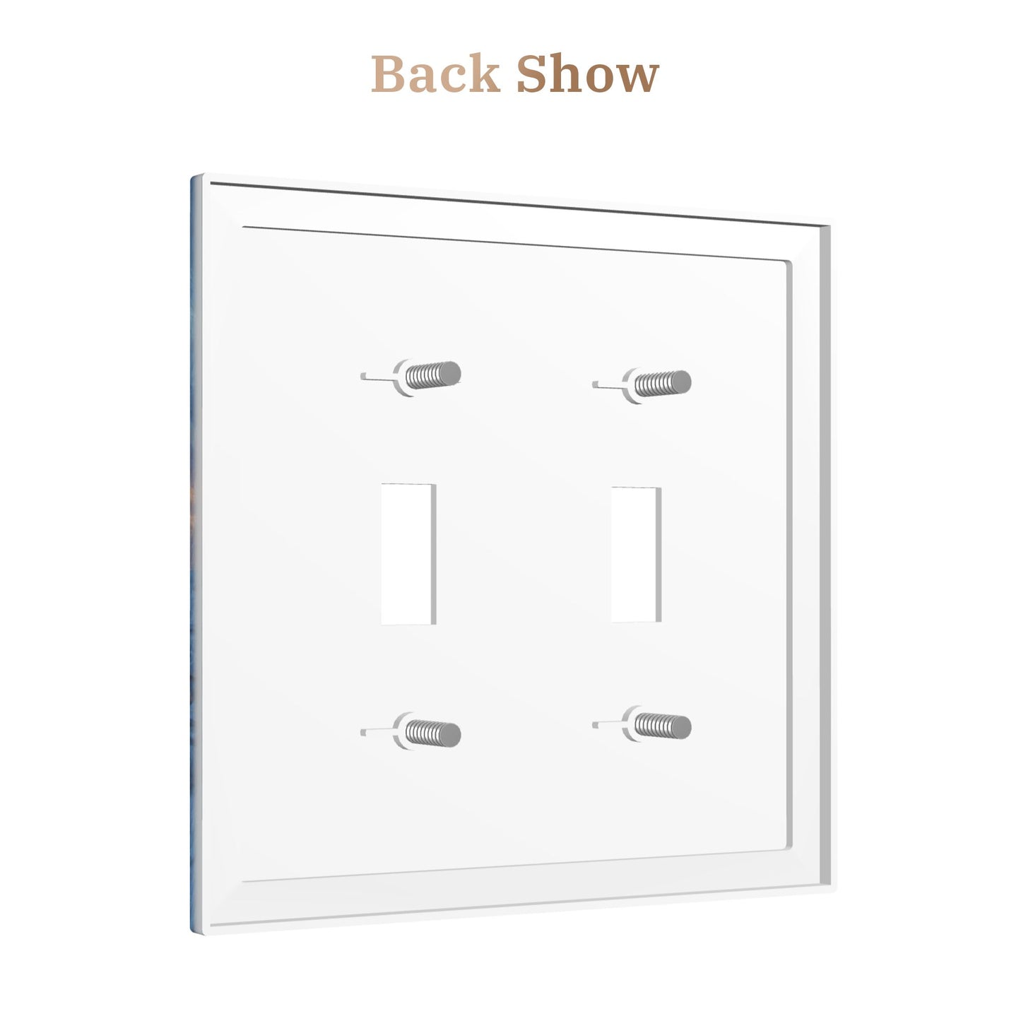 Modern Art Leather Texture Double Toggle Light Switch Plate – Sunset Landscape Design