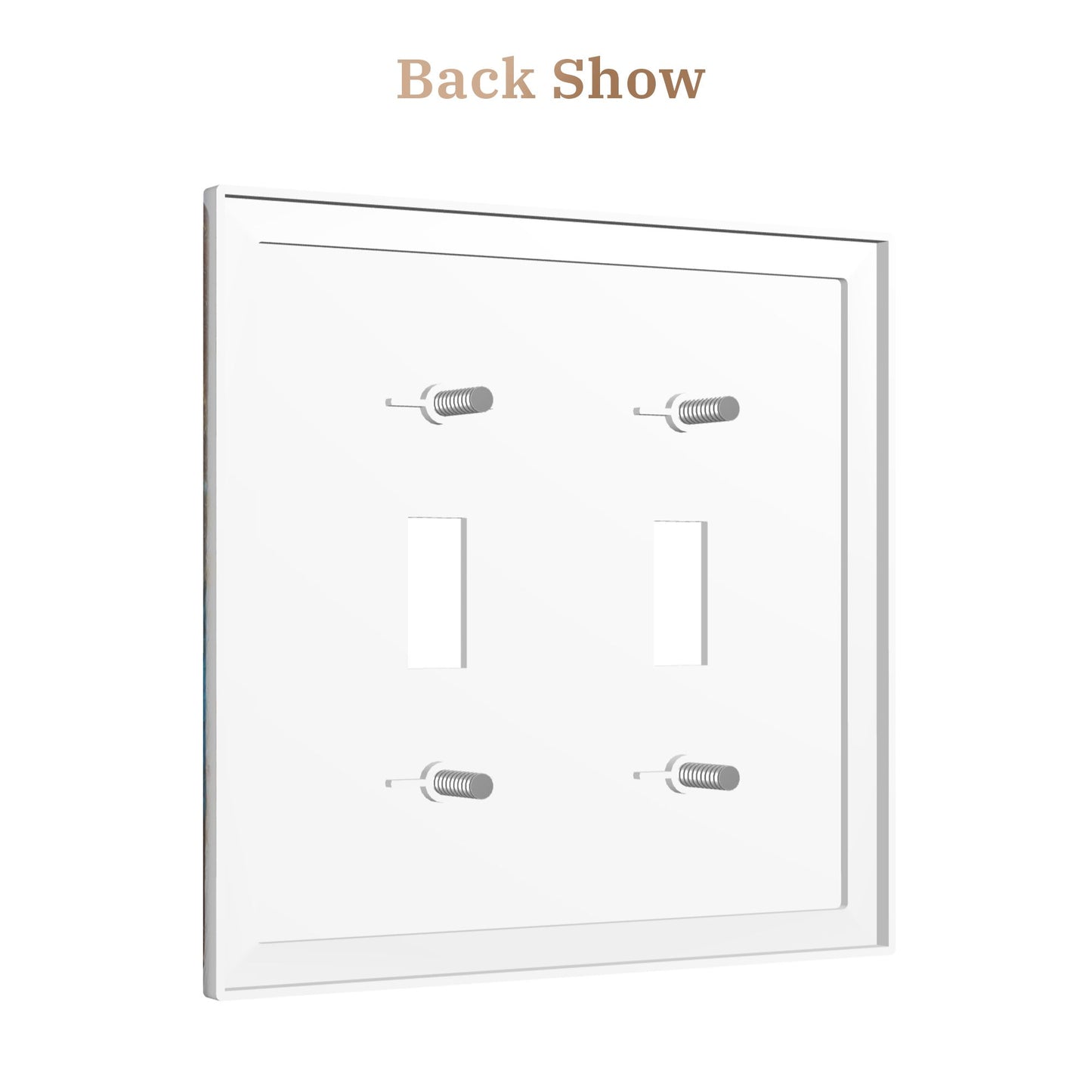 Modern Leather Texture Double Toggle Switch Plate – Artistic Tableware Design Wall Cover