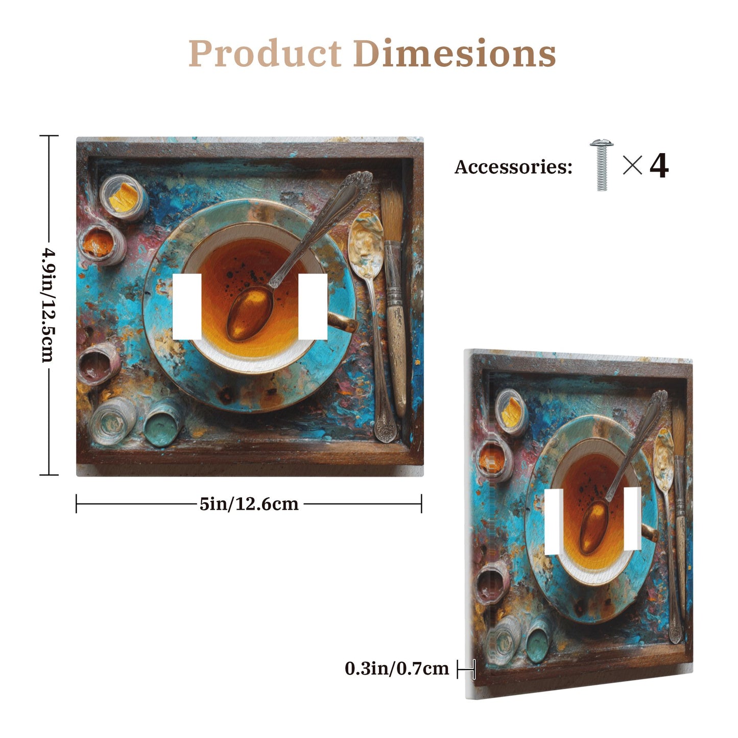 Modern Leather Texture Double Toggle Switch Plate – Artistic Tableware Design Wall Cover