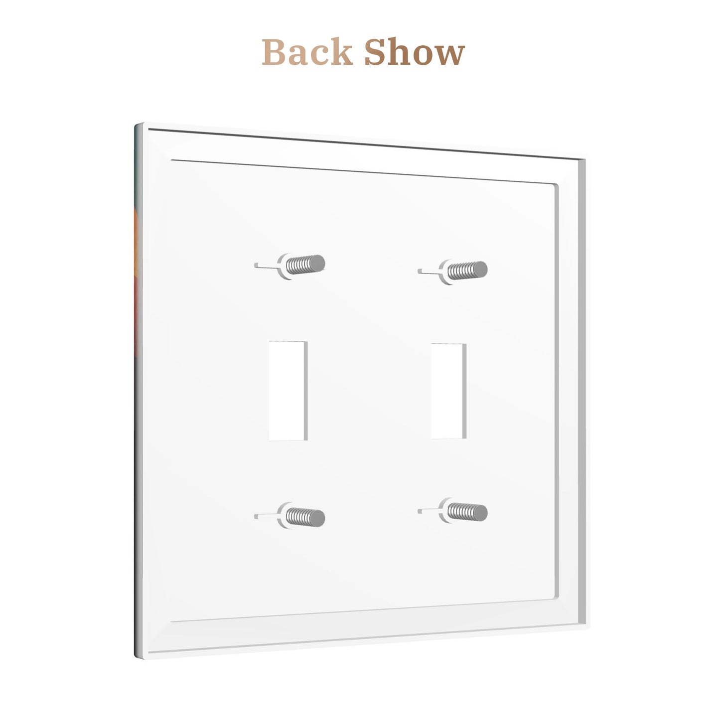 Modern Leather Texture Double Toggle Switch Plate – Sunset Stairway Art Design