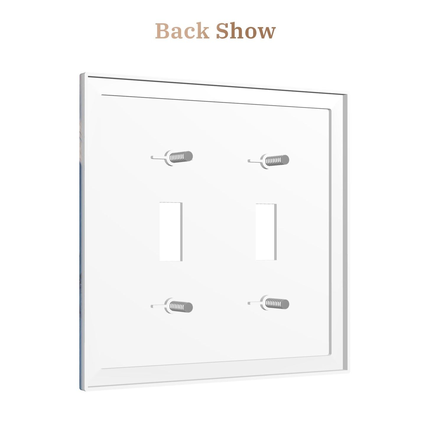 Modern Art Leather Texture Double Toggle Light Switch Plate Decorative Wall Cover