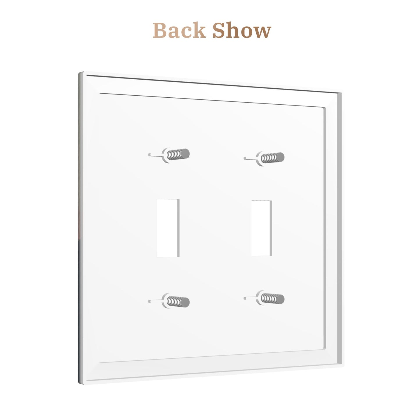 Modern Leather Texture Double Toggle Switch Plate – Sunset Road & Traveler Art Design