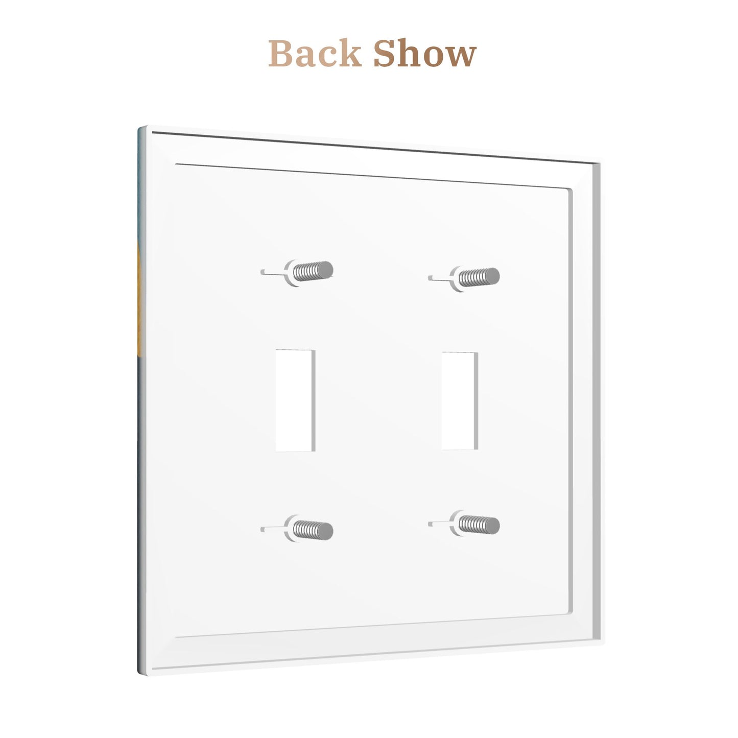 Modern Leather Texture Double Toggle Switch Plate – Dusk Stairway Art Design